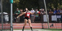 Christina Medina competes in the Women's Collegiate Discus Throw (ALISA ROYER/TheStanfordDaily)