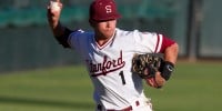 Freshman third baseman, once a rarely used alternate, solidified his position in the lineup this weekend with three home runs and nine crucial RBI. Blandino now has a team-leading .350 batting average, though he has only half the at-bats of most of his fellow starters. (CASEY VALENTINE/Courtesy of Stanfordphoto.com)