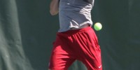 Senior Ryan Thacher closed out his regular-season career for Stanford on a high note, battling back from a first-set loss to win his singles match 3-6, 6-1, 6-4 and clinch the Cardinal's win at Cal. (ALISA ROYER/The Stanford Daily)