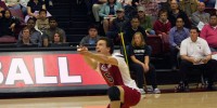 Sophomore outside hitter Brian Cook (above) and the No. 3 Stanford men’s volleyball crew defeated No. 4 BYU 3-1 in the semifinal round of the MPSF Conference Tournament on Thursday night at USC’s Galen Center. The Cardinal will try to win the tourney when it faces No. 2 UC Irvine in the finals on Saturday night. (ROGER CHEN/The Stanford Daily)