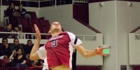 Senior outside hitter Brad Lawson's storied career may have ended in disappointment in a MPSF finals loss to UC-Irvine, but he wouldn't go down without a fight, putting up 23 kills and 11 digs in his final collegiate game. (ROGER CHEN/The Stanford Daily)