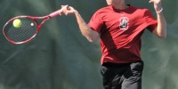 Bradley Klahn (above) and the Stanford men's tennis team were unable to overcome a talented USC squad in the Pac-12 championship semifinals. (MICHAEL KHEIR/The Stanford Daily)