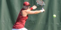Senior Mallory Burdette will return to her home state of Georgia as the Cardinal begins the Sweet Sixteen of the NCAA women's tennis tournament. Last time Stanford traveled to Athens, Ga., Mallory and older sister Lindsay Burdette helped the squad win the finals against Florida. (IAN GARCIA-DOTY/The Stanford Daily)