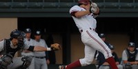 Sophomore Danny Diekroeger had RBI in all three games this weekend, helping solidify his position in the lineup at designated hitter and second base. Diekroeger and the Cardinal got a crucial sweep of Washington State this weekend to stay in the hunt for a Pac-12 title. (IAN GARCIA-DOTY/The Stanford Daily)
