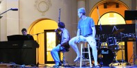 The Stanford-grown band Den of Thieves performs at Art After Dark last Friday night. (NICK SALAZAR/The Stanford Daily)