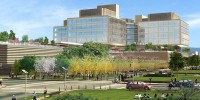 The new Stanford Hospital complex will begin construction in 2013 and open in 2018. The project has already raised $500 million from corporate partners in Silicon Valley and individual donors. (Rendering by Rafael Viñoly Architects)