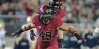 Redshirt junior defensive end Ben Gardner played a vital role in Stanford's stingy run defense that allowed less than 85 yard per game on the ground, good enough for fourth in the nation. (JOHN TODD/Stanfordphoto.com)