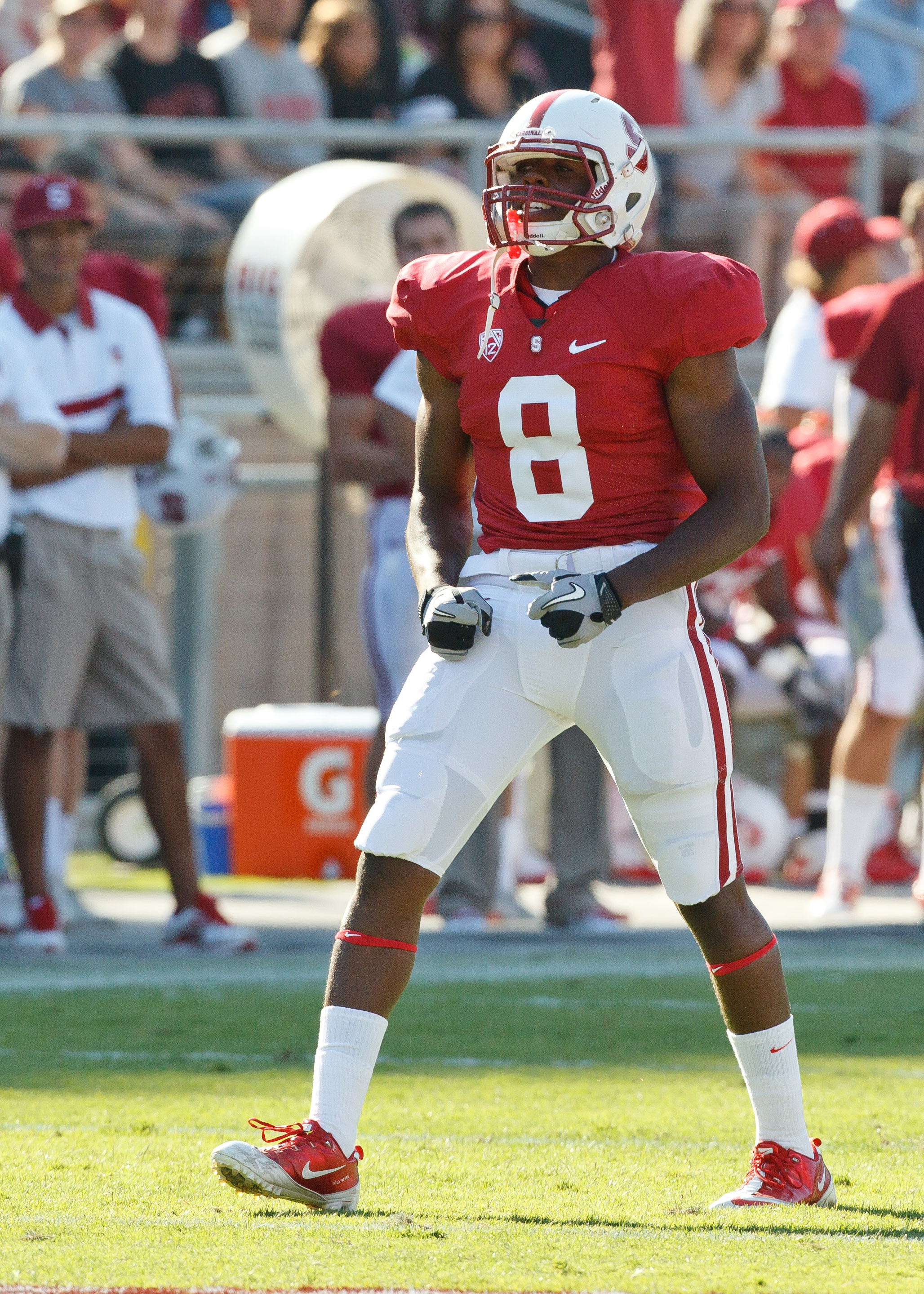 Sophomore Jordan Richards won the strong safety starting job over fifth-year senior Harold Bernard. Now he'll have to prove he deserves the distinction. (BOB DREBIN/StanfordPhoto.com)