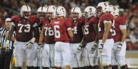 Commanded by redshirt junior quarterback Josh Nunes, the Stanford offense needs to sustain long drives in order to keep USC's explosive wide receiver duo of Marqise Lee and Robert Woods off the field. When asked about what he expects out of Nunes against the Trojan defense, head coach David Shaw replied, "For Josh, it's do what he's been doing." (SIMON WARBY/The Stanford Daily))