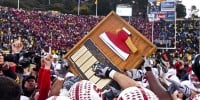 Stanford recaptured the Axe when it made the trip to Memorial Stadium two years ago. In the earliest Big Game ever played, Stanford will be hoping to hold on to the iconic trophy for the third straight year on Saturday. (SIMON WARBY/The Stanford Daily)
