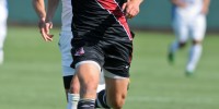 Sophomore forward Zach Batteer (14) has scored five goals in the past six games, but Stanford needs a few more to upset No. 25 UC-Santa Barbara on Friday (Stanford Daily File Photo)
