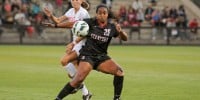 Senior Mariah Nogueira scored the equalizer as Stanford came back to defeat Colorado and stay perfect in Pac-12 play over the weekend (SIMON WARBY/The Stanford Daily).