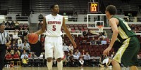 Sophomore Chasson Randle (5) hopes to lead Stanford back to national relevance this season after the Cardinal finished 2011 strong and won the NIT title in March. (Stanford Daily File Photo)