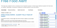 (Screenshot of free-food-alert.blogspot.com/)