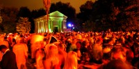 Seventy-two percent of Mausoleum attendees were freshman this year. Last year, 49 percent of attendees were freshmen. (The Stanford Daily File Photo)