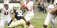 Sophomore quarterback Kevin Hogan threw for 254 yards and three touchdowns in the first start of his college career, overcoming two interceptions to lead the No. 16 Cardinal to an upset win over No. 11 Oregon State. (Courtesy of Stanford Athletics/StanfordPhoto.com)