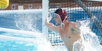 Senior Scott Platshon (1) is the starting goalie for the No. 3 Stanford men's water polo team.