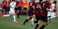 Junior JJ Koval (2) equalized for Stanford late, but No. 5 UCLA scored a golden goal in double overtime to dash the Cardinal's postseason hopes (AVI BAGLA/The Stanford Daily).