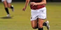 Captain Alina Garciamendez (4) and No. 1 Stanford are locked in a 1-1 battle with UCLA at the NCAA Tournament Elite Eight.