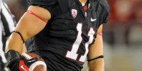 Inside linebacker Shayne Skov and the rest of the Cardinal front seven shut down UCLA quarterback Brett Hundley last Saturday. If Stanford can do the same again in tonight's Pac-12 Championship Game, chances are it will be playing in the Rose Bowl come January 1. (SIMON WARBY/The Stanford Daily)