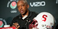 Offensive coordinator Pep Hamilton is in his second season as Stanford's offensive coordinator and quarterback coach. Despite losing four key players who were selected in the first two rounds of the 2012 NFL Draft, Hamilton has found a way to keep the offense running efficiently under new quarterback Kevin Hogan. (DON FERIA/isiphotos.com)