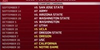 This screenshot showing a potential Stanford football schedule for 2013 was posted by Todd Husak on Wednesday evening.