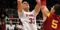 Stanford's leader this season, junior forward Dwight Powell, has averaged 10 points and 6.7 rebounds per game against the Cougars so far in his career. (SIMON WARBY/The Stanford Daily)