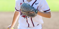 Freshman Kelsey Stevens (above) pitched a perfect game against Virginia as the Cardinal went 4-1 at the Mary Nutter Collegiate Classic.