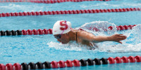 The Stanford women's swimming team will contest the Pac-12 Championships starting today. (LARRY GE/The Stanford Daily)
