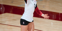 Junior Carly Wopat (above) and the returning members of the indoor volleyball team will move outdoors to compete in the inaugural season of Stanford sand volleyball this spring. Junior Carly Wopat (above) and the other returning members of the indoor volleyball team will move outside to compete in this spring's inaugural season of Stanford's sand volleyball. (Don Feria/isiphotos.com)