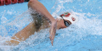 Sophomore Drew Cosgarea took first in the 1650-yard freestyle at this weeks Pac-12 Championships, but for the first time in 31 years, Stanford did not come away with the team title. (HECTOR GARCIA-MOLINA/StanfordPhoto.com)