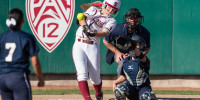 Freshman Kayla Bonstrom hit .385 with a grand slam as the Cardinal went 5-0 to dominate the Stanford Louisville Slugger Classic this weekend.  (JIM SHORIN/stanfordphoto.com)