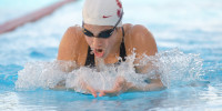Junior Maya DiRado won the 400-yard individual medley on Friday and took second in the 200-yard backstroke today, helping No. 4 Stanford women's swimming and diving capture its third conference title in four years. (Dani Vernon/StanfordPhoto.com)