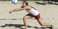 The No. 1 pairing of junior Carly Wopat and freshman Brittany Howard (pictured) broke the tie against Pacific yesterday as Stanford recovered from 1-2 down to seal its fourth win of the season. (HECTOR-GARCIA MOLINA/StanfordPhoto.com)