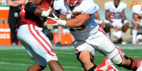 Sophomore running back Barry Sanders (left)