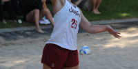 Junior Mary Ellen Luck had 20 kills and 25 digs in  her last match of the season in Stanford's 3-2 win against Santa Clara. (ZETONG LI/The Stanford Daily)