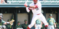 Stanford junior right fielder Austin Wilson (above) hit a two-run single in the third inning to secure his team's victory over Saint Mary's. (Stanford Daily File Photo)