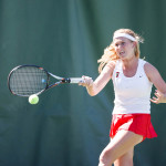 Freshman Krista Hardebeck (above) fought back from the edge of defeat to clinch (DAVID ELKINSON/StanfordPhoto.com)
