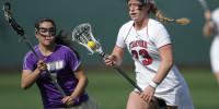 Junior Megan Lerner (above) set the Stanford record for draw controls this season with 55. Lerner and the Cardinal will need to win the MPSF Tournament if it wants to guarantee a spot in the NCAA postseason field. (RICK BALE/StanfordPhoto.com)